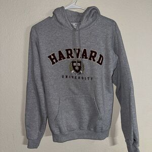 Champiom Eco Fleece Harvard University Hoodie Pullover Sweatshirt Gray Small‎